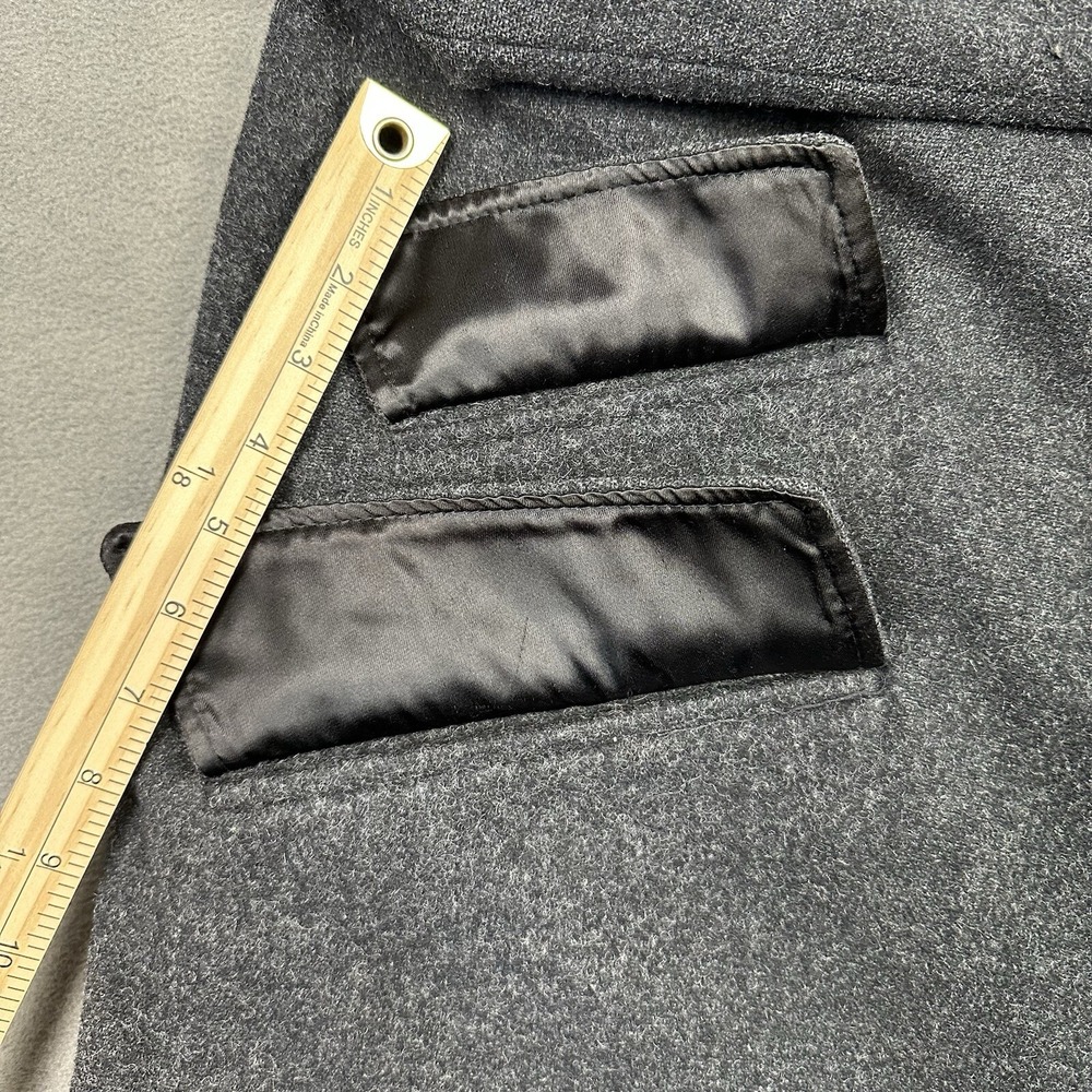 Vtg Ralph Lauren 100% Wool Overcoat Size 6 USA Made Satin Lined Gray Mid Length - Picture 3 of 15